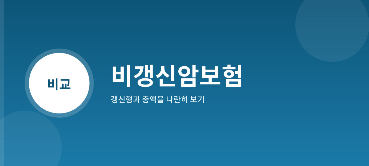 비갱신암보험